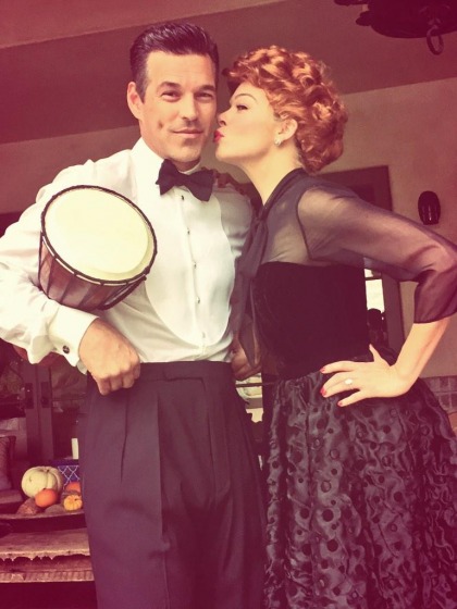 LeAnn Rimes & Eddie Cibrian dressed up like Lucy & Desi for Halloween