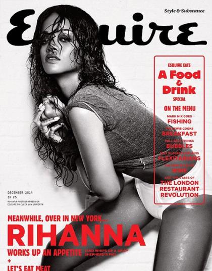 Rihanna Drops Her Top for Esquire December 2014