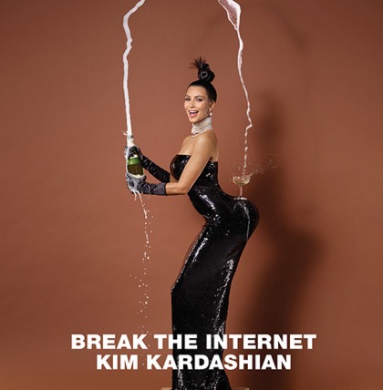 Porn Star Kim Kardashian's Big Fat Photoshopped Booty In Paper Magazine