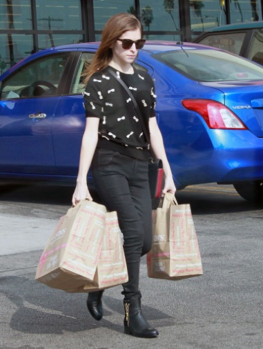 Anna Kendrick Booty Shops at Gelson's in L.A