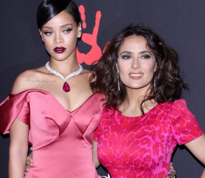 Rihanna And Salma Hayek Make A Cute Couple