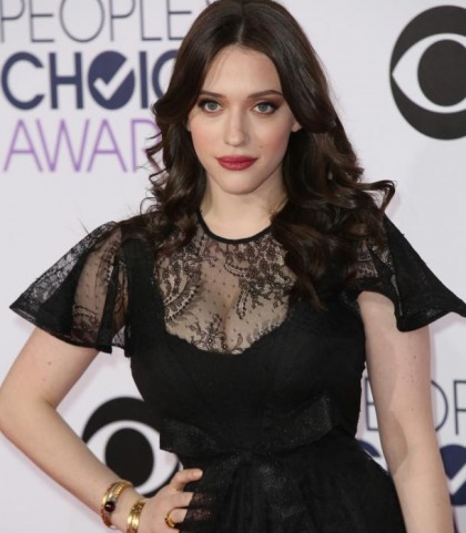 Kat Dennings Busts Out At The People's Choice Awards