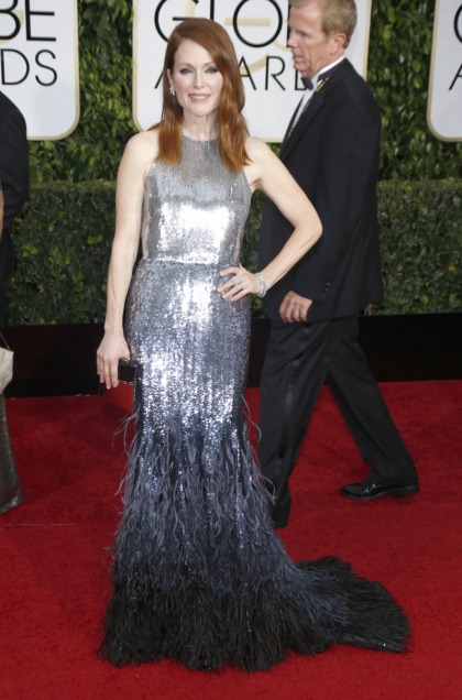 Julianne Moore in custom Givenchy at the Globes: much better than usual?