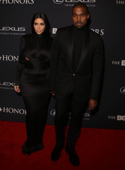 Kim Kardashian in textured black Balmain at BET Honors: goth-fug or nice?