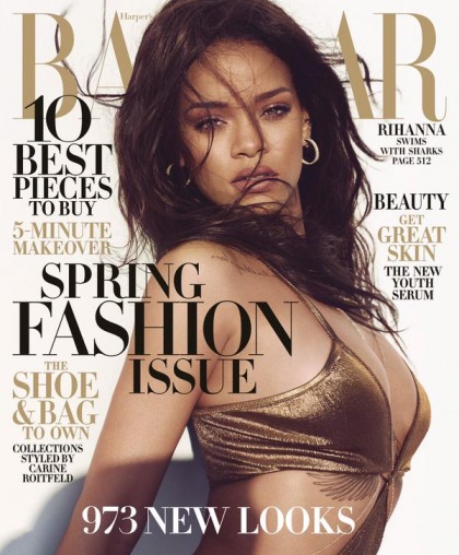 Rihanna swam with sharks in her Harper's Bazaar cover shoot: stunning'