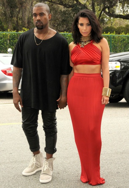 Kim Kardashian's red two-piece for pre-Grammy brunch: over the top'