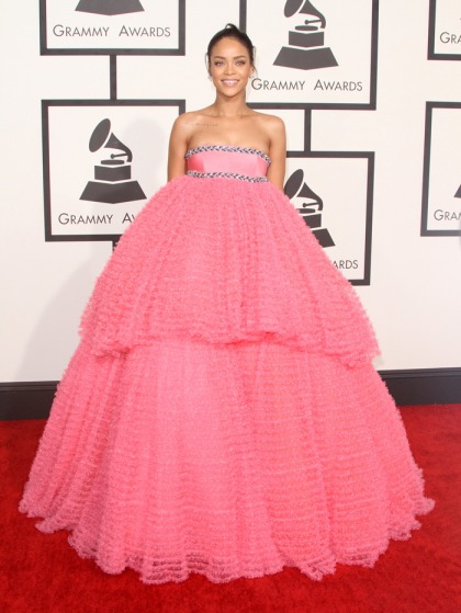 Rihanna in Giambattista Valli at the Grammys: exquisite or cotton candy fug?