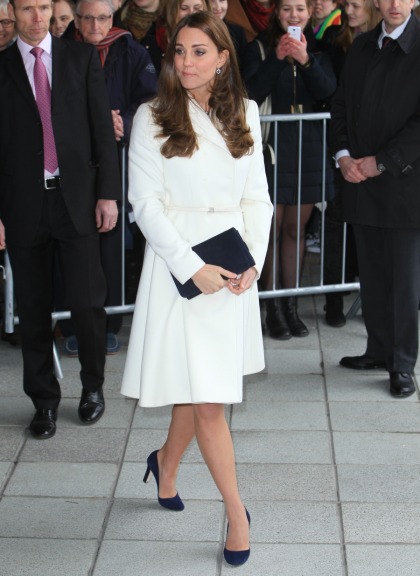 Duchess Kate in white Max Mara in Portsmouth: lovely or poorly styled?
