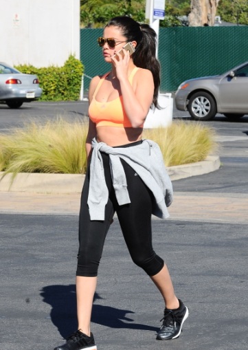 Selena Gomez Love Chic in Sports Bras in LA