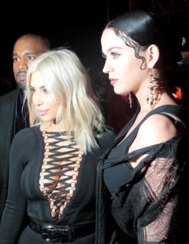 Katy Perry and Kim Kardashian Rock Givenchy Fashion Show in Paris