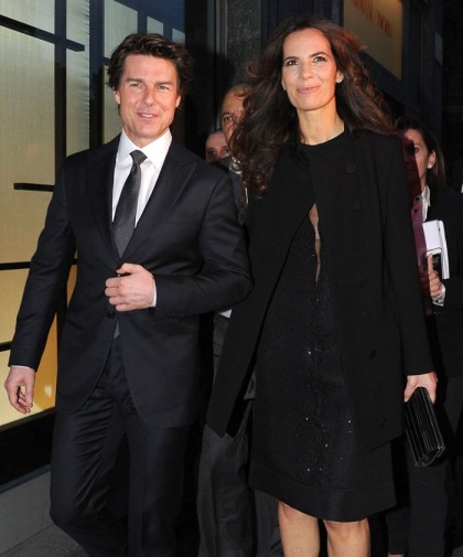Tom Cruise had a super fun time with Roberta Armani last night in Milan
