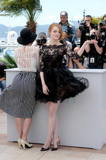 Emma Stone Checks In at Cannes Film Festival Press Conference for 'Irrational Man'