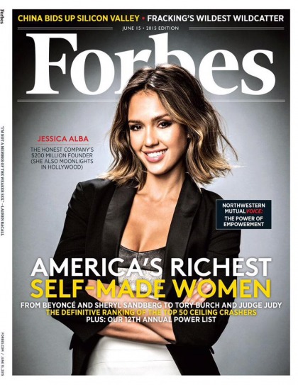 Jessica Alba covers Forbes Richest Women issue, her company is worth a billion