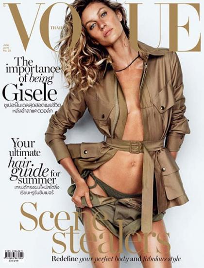 Gisele Bundchen Fronts Vogue Thailand June 2015