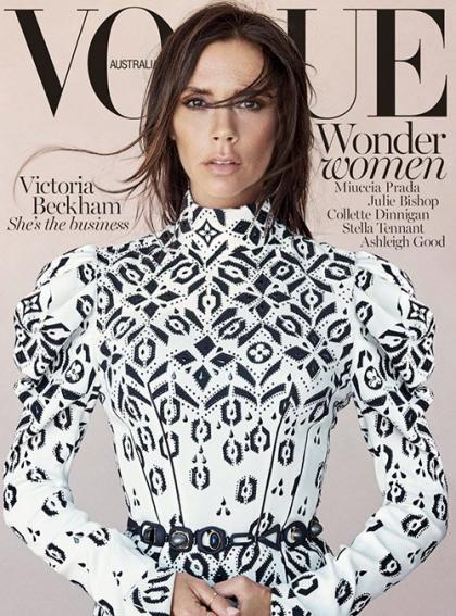 Victoria Beckham Graces August 2015 Cover of Vogue Australia