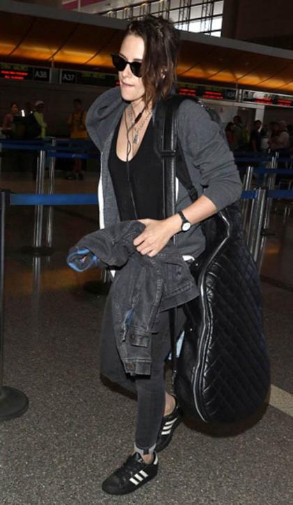 Kristen Stewart: Guitar Gal at LAX