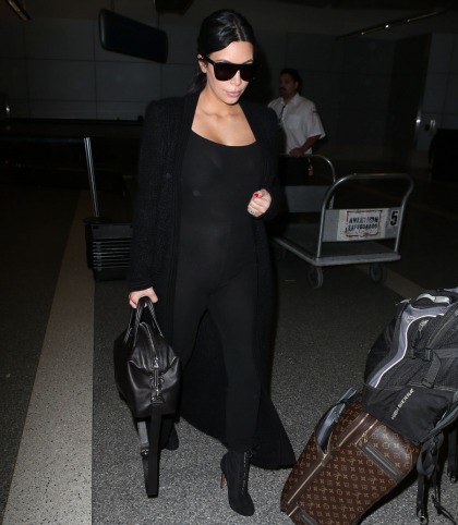 Kim Kardashian wore a catsuit for her epic London-to-LA flight: terrible or cute?