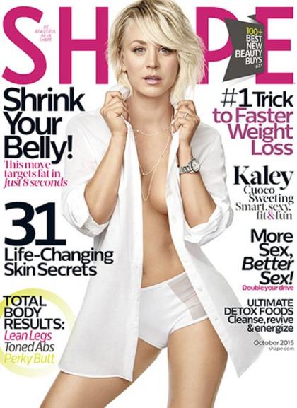 Kaley Cuoco-Sweeting Shows Some Lady Curves on Shape Magazine's October 2015 Cover