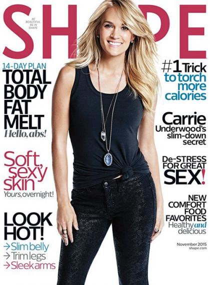 Carrie Underwood Sizzles on SHAPE Magazine November 2015 Cover
