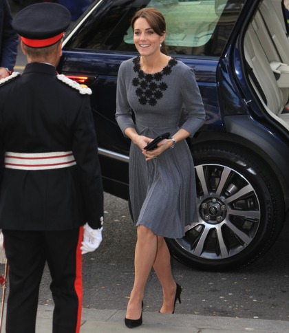 Duchess Kate repeats a grey Orla Kiely for charity visit: lovely or dull?