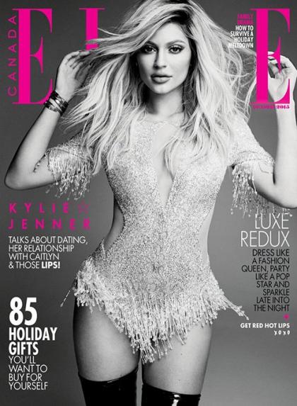 Kylie Jenner Flashes Flesh on ELLE Canada's December 2015 Cover