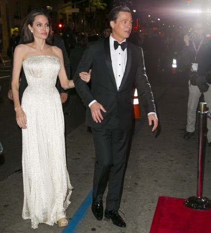 Angelina Jolie in Versace at the AFI Fest premiere of 'By the Sea?: stunning'