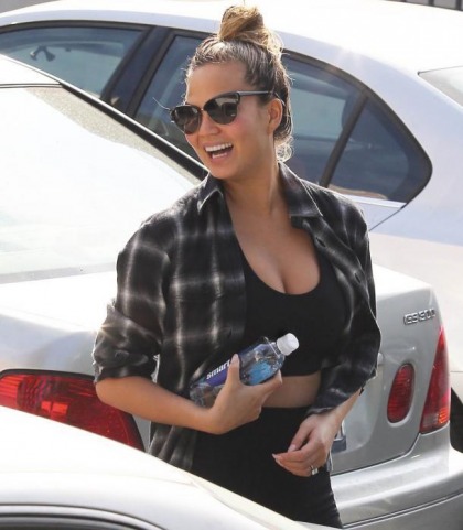 Chrissy Teigen's Pregnant Boobies Are Looking Good