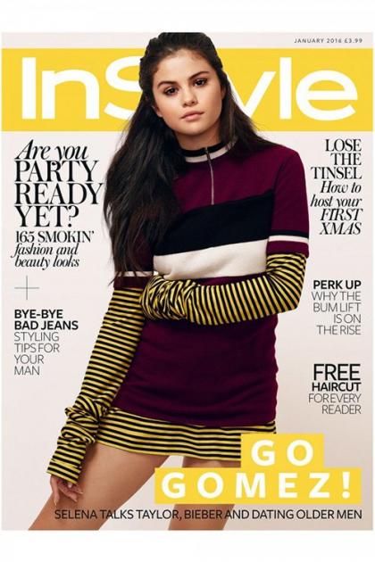 Selena Gomez Glams Up January 2016 Cover of InStyle UK