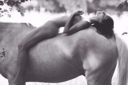 Instagram Model Kendall Jenner Naked On A Horse