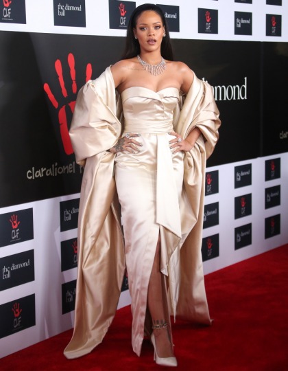 Rihanna in champagne Dior at her annual Diamond Ball: stunning or ill-fitting?