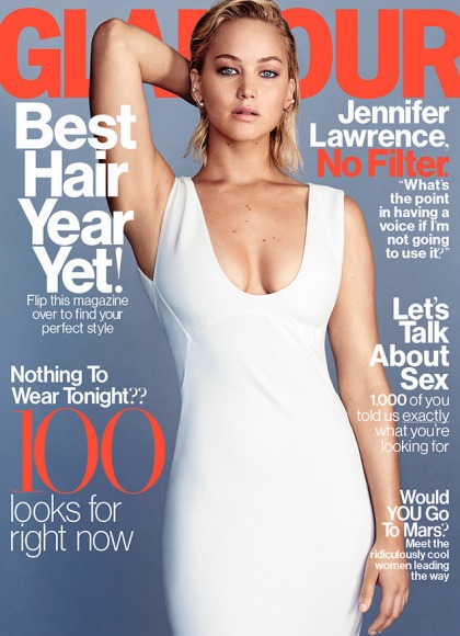 Jennifer Lawrence covers Glamour, describes her style as 'slutty power lesbian'