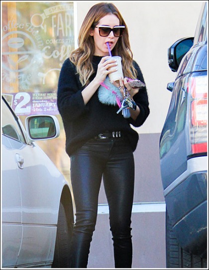 Ashley Tisdale Makes A Leggy Appearance In Tight Leather Pants Ashley Tisdale Makes A Leggy Appearance In Tight Leather Pants