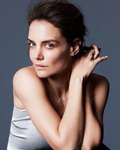 Katie Holmes Ditches Makeup for More Magazine February 2016 Cover