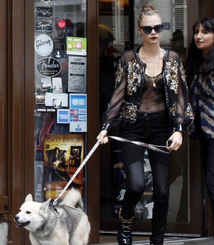 Cara Delevingne's Awful Dog Walking Outfit