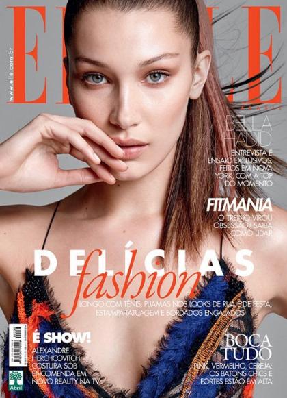 Bella Hadid Brightens Up the February 2016 Cover of ELLE Brazil