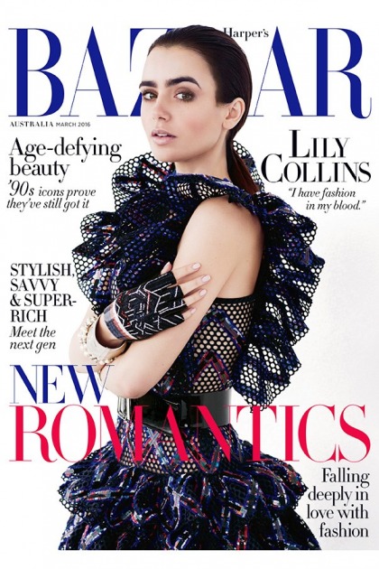Lily Collins covers Bazaar Australia in Chanel:  fabulous or fug?