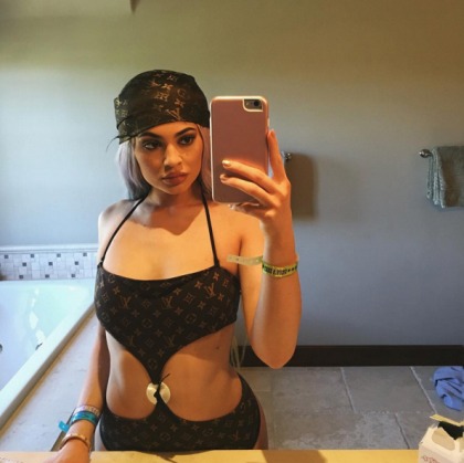 Kylie Jenner's Coachella experience is all about luxury, Louis Vuitton monokinis