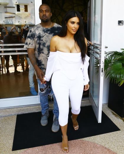 Kim Kardashian wears a too-small corset top, stretch pants: unfortunate?
