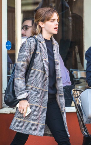 Emma Watson Leaving a Restaurant in New York City