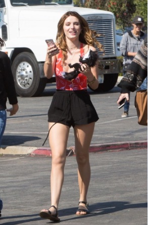 Bella Thorne ' on the set of 'You Get Me' in Los Angeles