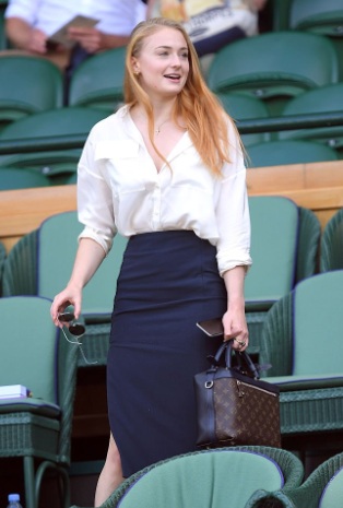 Sophie Turner Cute at Wimbledon Tennis Championships in London