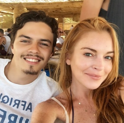 Lindsay Lohan had a cracked-out hissy fit, threw Egor's phone into the sea