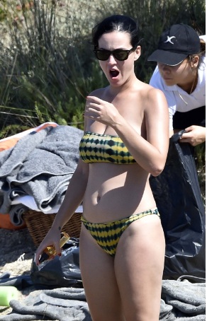 Katy Perry Bikini Booty at a Beach in Italy