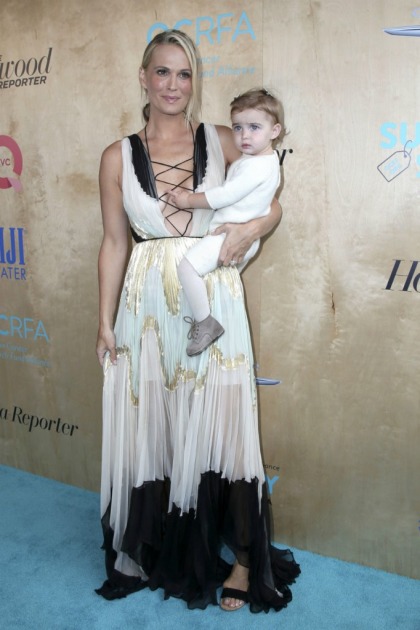 Molly Sims, 43, is pregnant with her third child with husband Scott Stuber
