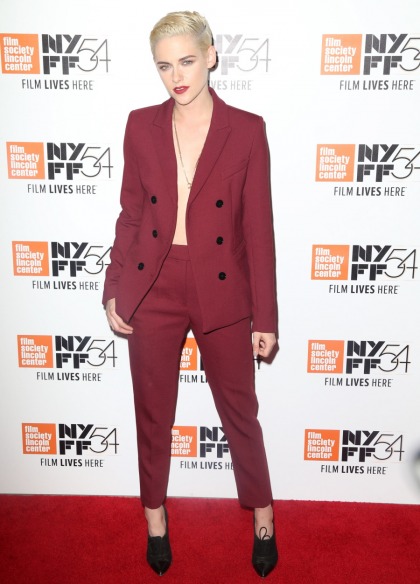 Kristen Stewart in Sandro Paris at a NYFF premiere: Billy Idol Realness?