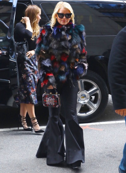 How many Muppets were skinned to make Jessica Simpson's jacket'