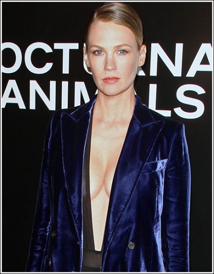 January Jones Drops Some Massive Braless Cleavage Action January Jones Drops Some Massive Braless Cleavage Action