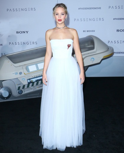 Jennifer Lawrence in Dior for 'Passengers' LA premiere: cute or cotillion'