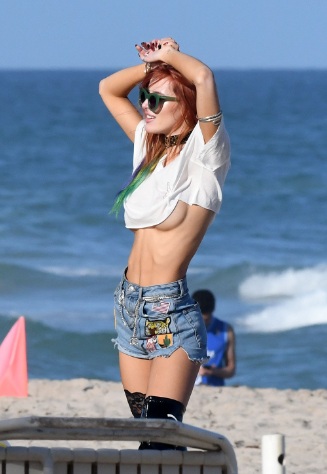 Bella Thorne Booty on the Beach in Miami