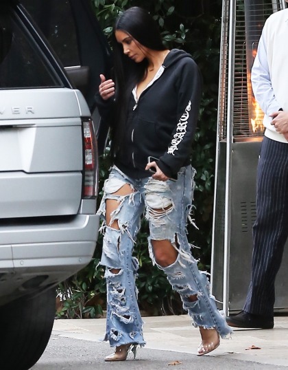 Kim Kardashian pap-strolled in gloriously hideous jeans: did you miss this?